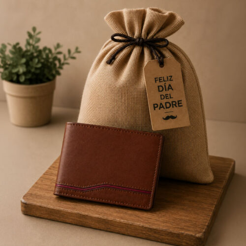 billetera de cuero para hombre ac